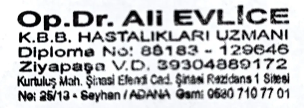 Dr Ali Evlice logo